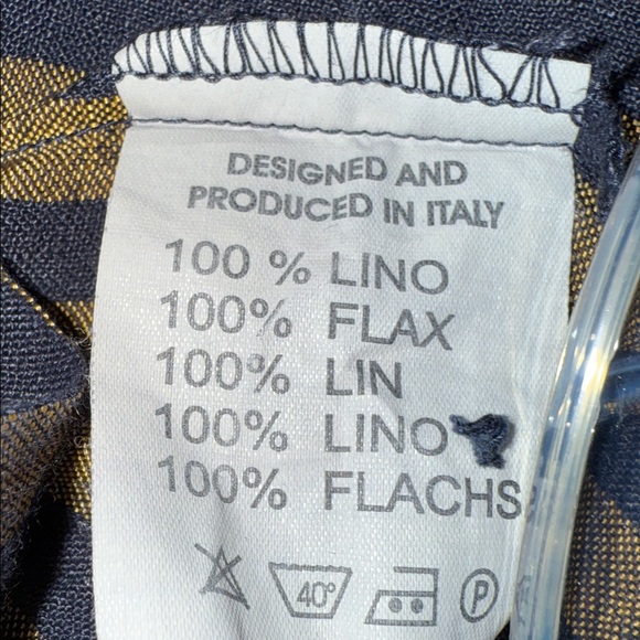 Lea Bottega di Brunelli Medium men unisex long sleeve Linen shirt handmade Italy - Picture 8 of 10